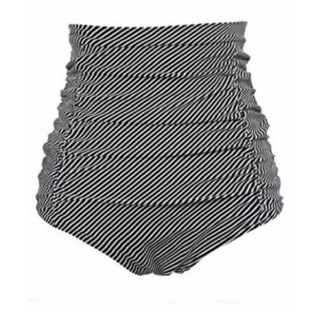(NWT) COCOPEAR (L) Large black and white stripe retro style bikini bottoms